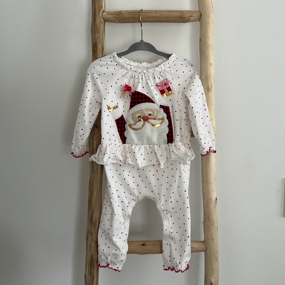 Mud Pie Santa Romper sz 9-12 months